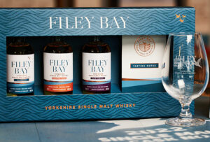 Filey Bay Tasting Experience with glass