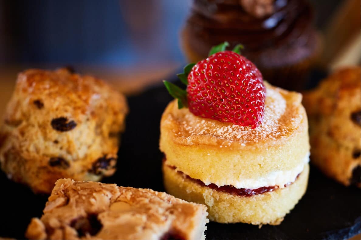 Homemade scones as part of the Afternoon Tea at the Spirit of Yorkshire Distillery